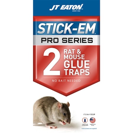 Jt Eaton Stick-Em Pro Series Small Glue Animal Trap for Rats w/ Mice, 12PK JT4909
